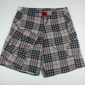 DC Board Shorts Unlined Swimming Trunks Big Logo Men's Size 34